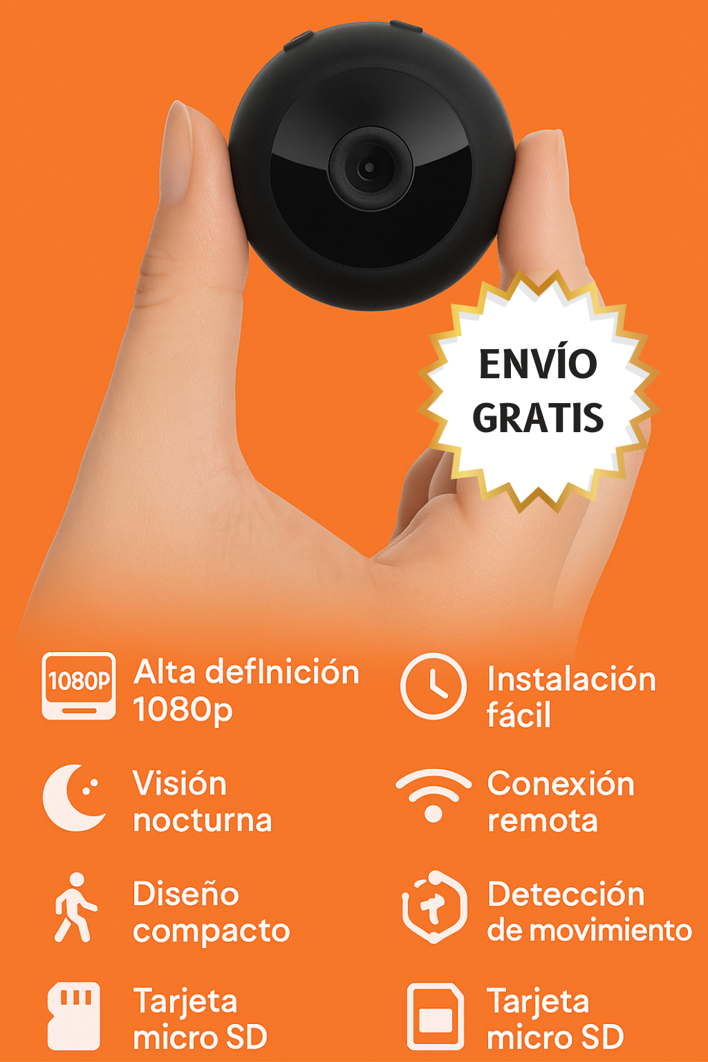 Mini Cámara Espia 1080p HD