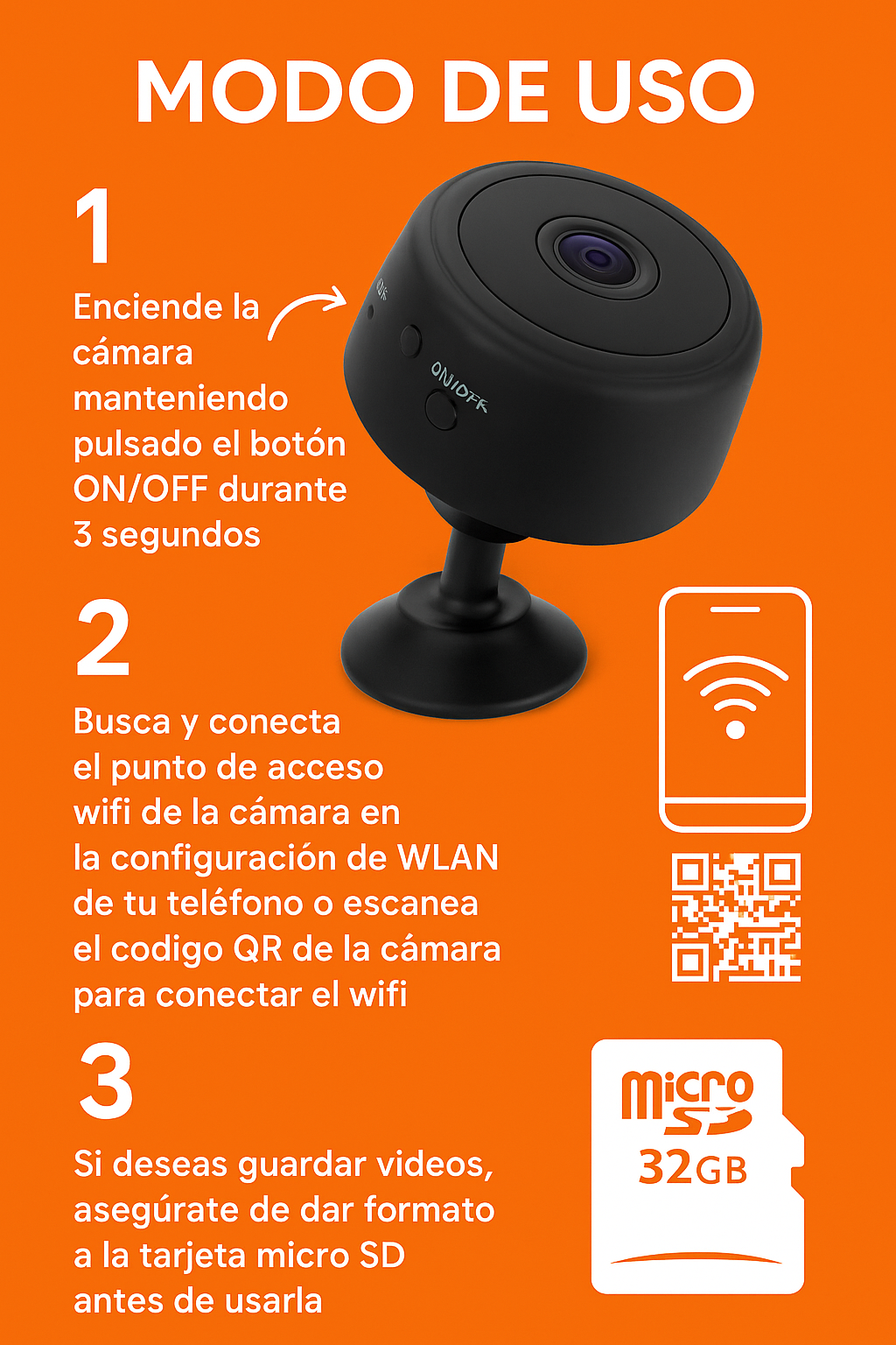 Mini Cámara Espia 1080p HD